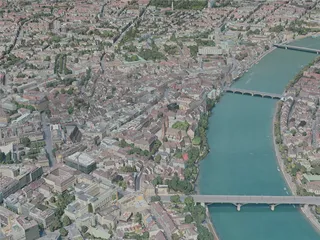 Basel City, Switzerland (2020) 3D Model