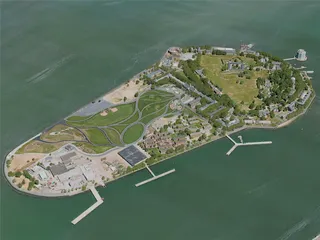 New York City, Governors Island, USA (2020) 3D Model