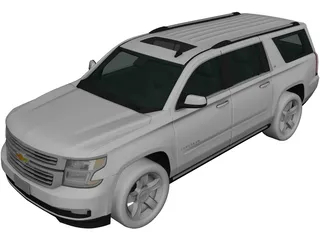 Chevrolet Suburban LTZ (2018) 3D Model