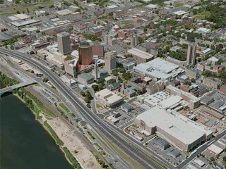 Springfield City, MA, USA (2020) 3D Model