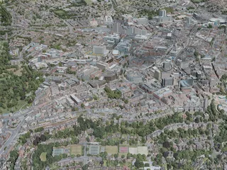 Nottingham City, UK (2020) 3D Model