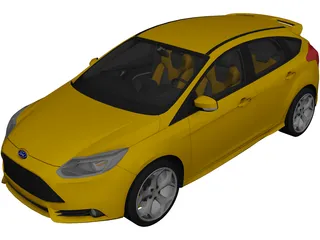 Ford Focus ST (2012) 3D Model 3D Preview