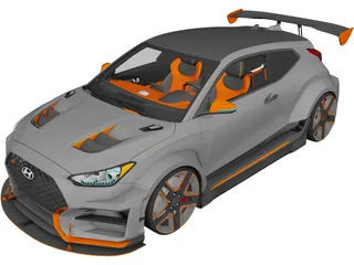 Hyundai Veloster N Race Concept (2019) 3D Model