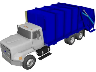 Garbage Truck 3D Model