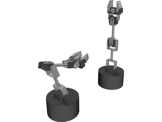 Lynxmotion SES Robot Arm 3D Model 3D Preview