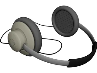 Walkman Stereo Headphones 3D Model 3D Preview
