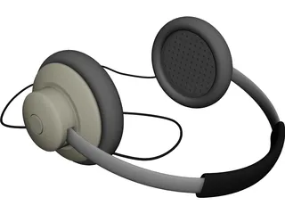 Walkman Stereo Headphones 3D Model