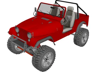 Jeep CJ7 (1980) 3D Model 3D Preview