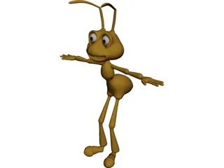 Cartoon Ant 3D Model