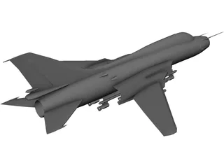 Sukhoi Su-17 Fitter 3D Model 3D Preview