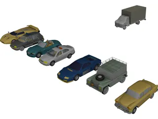 Cars Pack 3D Model