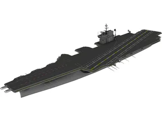 USS John F Kennedy CV 67 3D Model 3D Preview