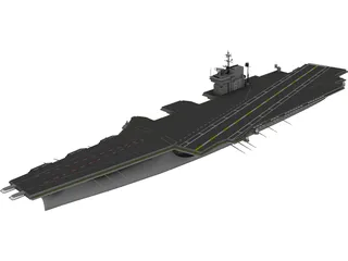 USS John F Kennedy CV 67 3D Model