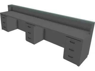 Counter Reception 3D Model