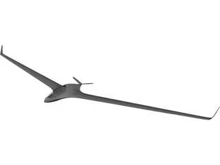 Flying Wing Glider 3D Model