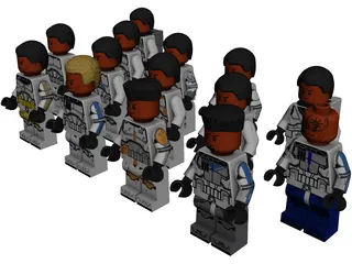 Lego Clone Troopers Mini Figures (2020) 3D Model