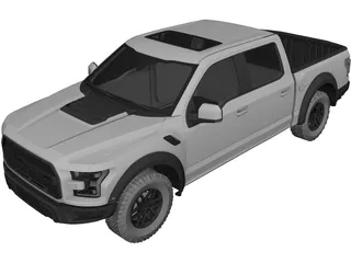 Ford F-150 Raptor Crew Cab (2017) 3D Model