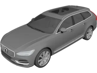 Volvo V90 Estate (2017) 3D Model