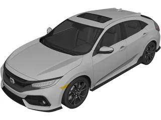Honda Civic Hatchback (2017) 3D Model