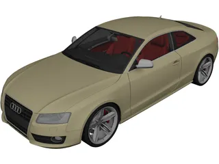 Audi A5 Quattro Coupe (2009) 3D Model 3D Preview