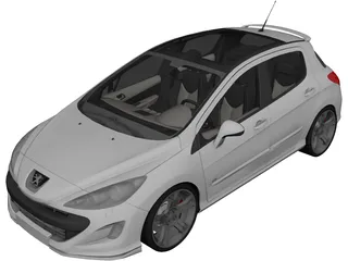 Peugeot 308 GTI (2008) 3D Model