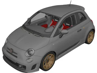 Abarth 595 Competizione (2015) 3D Model 3D Preview