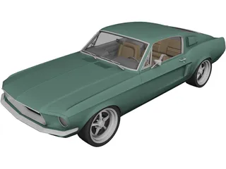 Ford Mustang GT (1967) 3D Model