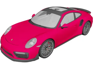 Porsche 911 Turbo S (2016) 3D Model 3D Preview