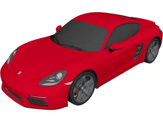 Porsche Cayman 718 S (2018) 3D Model