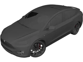 Tesla Model X (2016) 3D Model