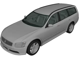 Nissan Stagea (2001) 3D Model 3D Preview