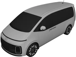 Hyundai Staria Premium (2022) 3D Model 3D Preview