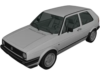 Volkswagen Golf GL (1983) 3D Model 3D Preview