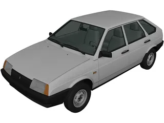 VAZ-2108 Low poly car 3D Model in Compact Cars 3DExport