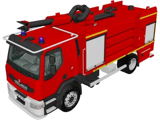 Renault Lander Fire Truck 3D Model