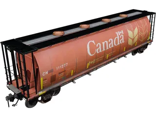 Grain Car 3D Model