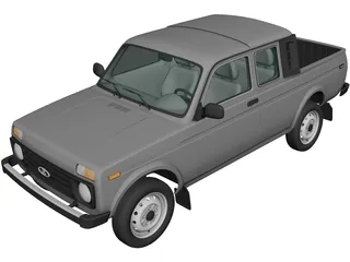 Lada Niva 4x4 2329 Pickup 3D Model