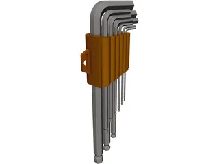 Allen Key Set CAD 3D Model