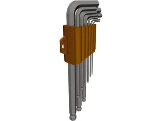 Allen Key Set 3D Model