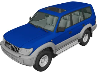 Toyota Land Cruiser Prado (1999) 3D Model 3D Preview