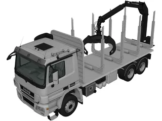 Sisu Polar Logging Truck (2010) 3D Model