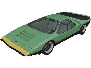 Alfa Romeo 33 Carabo (1968) 3D Model 3D Preview