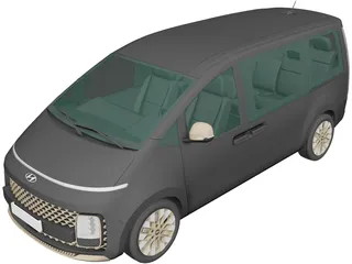 Hyundai Staria Lounge Premium (2021) 3D Model 3D Preview
