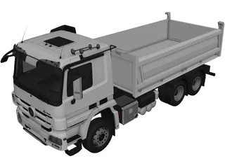 Mercedes-Benz Actros Tipper 3-axle (2011) 3D Model