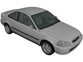 Honda Civic Coupe (1996) 3D Model