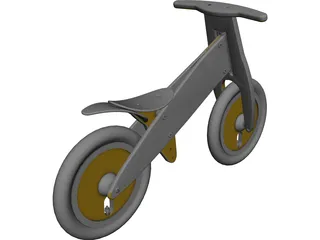 Wooden Bicycle 3D Model