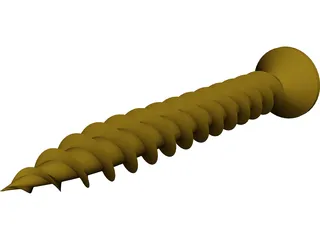 Wood Screw 3D Model