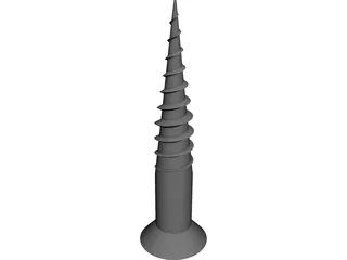 Wood Screw 3D Model