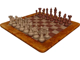 Chess Set 3D Model 3D Preview
