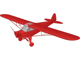 Piper J-3 Cub 3D Model